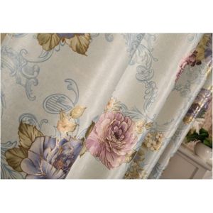 Printed Black Out Window Curtain