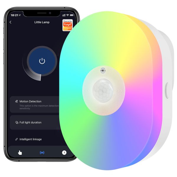 Buy Oval Tuya Pir Sensor Night Light Bathroom Motion Sensor Night Light at wholesale prices