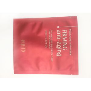 Matte Cosmetic Packaging Bags , 3 layer 3 side seal Face Mask Bag