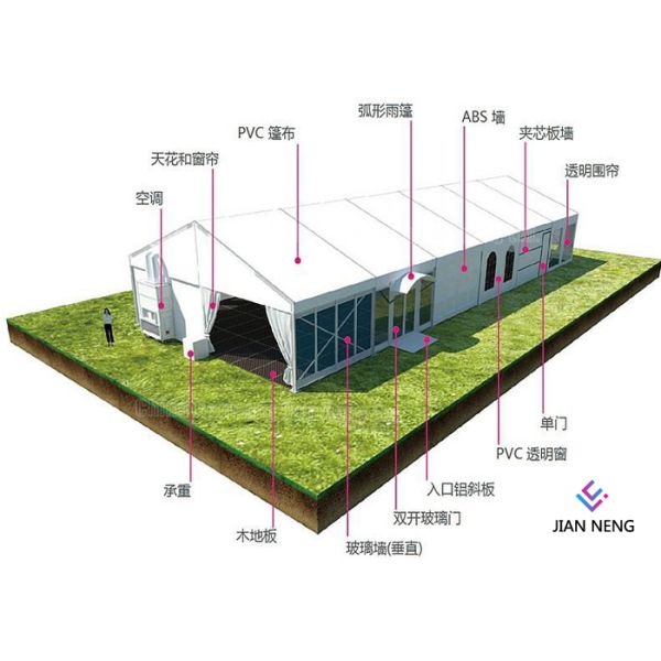 Custom Outdoor PVC Waterproof Wedding Marriage Activity With Wind Load 100 ~120Km/H