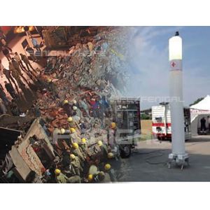 5M Prism Inflatable Light Tower For Construction Night Illumination