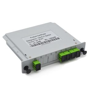 Mini Card 4 Way Optical Splitter G657A Fiber Optic Cable Splitter Lgx Box