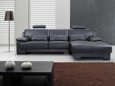 Buy Sectional leather sofa hotel furniture 1+3+chaise h858 at wholesale prices