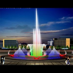 Modern Design Floor Fountains with Colorful Led Light and Music Control Musical