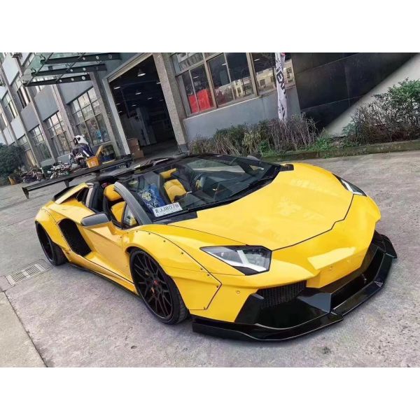 For Lamborghini Aventador LP700 Carbon Fiber Body Kit LP700 Upgraded LB-style Side Skirt Spoiler Wheel Arch