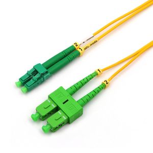 LC APC To SC APC Fiber Optic Cable Duplex Single Mode Fiber Patch Cable OS2 OFNR