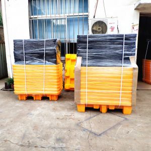Low Profile Plastic Spill Pallets 4 Drum Bunded Spill Pallet