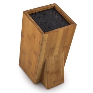 Durable Wood Kitchen Bamboo Knife Block Set High Temperature Tolerance