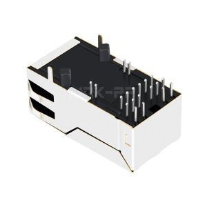 LPJK9493AHNL 10G Base-T PoE++ RJ45 Female Connector Single Port Tab UP Green
