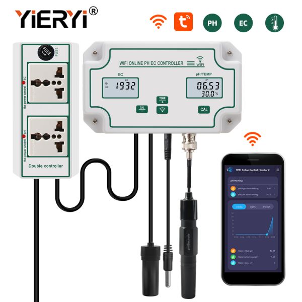 Digital pH Meter with 0-19000us/cm EC Range 0.00-14.00pH Range and 0°-50℃ Temperature Range for Accurate Water Quality Testing