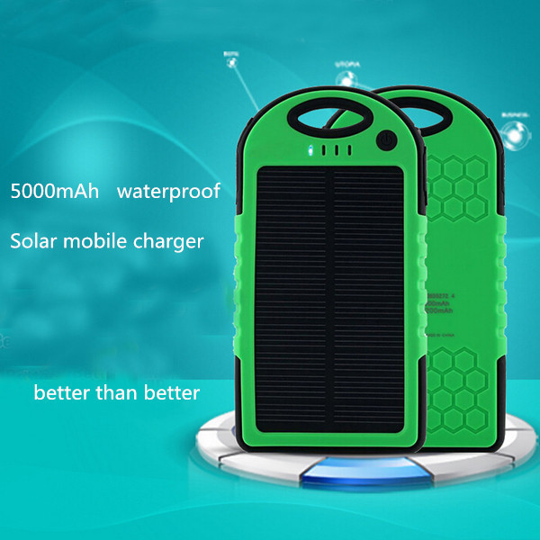 Buy portable rechargeable power supply 5000mAh solar charger at wholesale prices