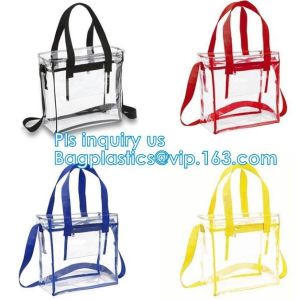 Reusable die cut handles promotional plastic bag, Promotional Items Transparent
