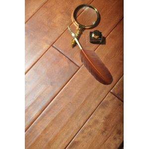 Birch Solid Flooring .handscraped Surface,UV lacquer