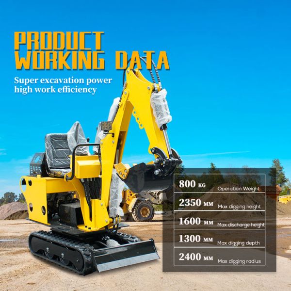 Free Shipping Epa Excavator 1ton 2 Ton Kubota Engine Crawler Digger Farm Minibagger 1 Ton Mini Excavator for Sale
