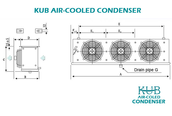 Industrial Air Cooled Evaporator Cooling Systems Low Power Consumption Long Lifespan