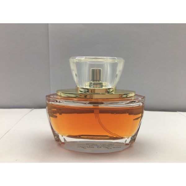 Buy Refillable 50ml fancy glass perfume bottles With Gold Shoulder at wholesale prices