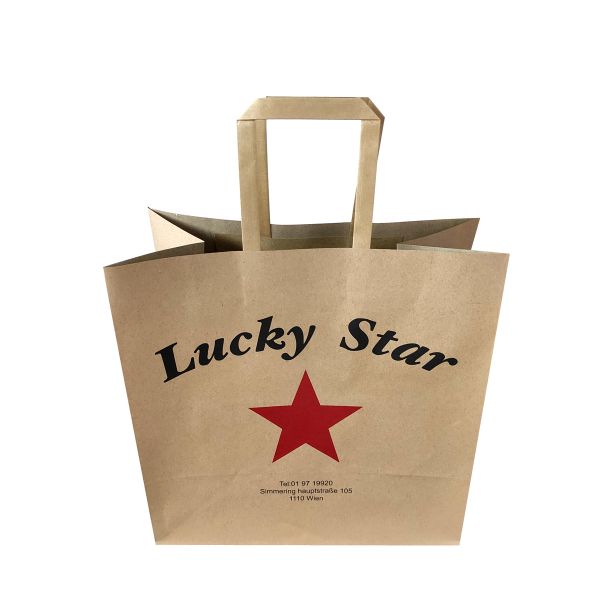 Buy Disposable Flat Bottom 27cm Kraft Paper Bag at wholesale prices