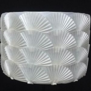 E27 White Bedside Lamp Shades D300*200mm Cotton Felt Shell