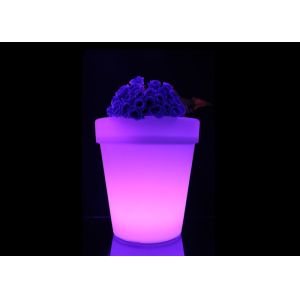 Plastic Plant Container Light Up Furniture , Rechargeable Led Bar Furniture