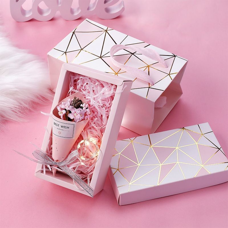 Quality Middle Rectangle Gift Boxes Packaging Rigid Cardboard Paper Base And Lid Gift Boxes for sale