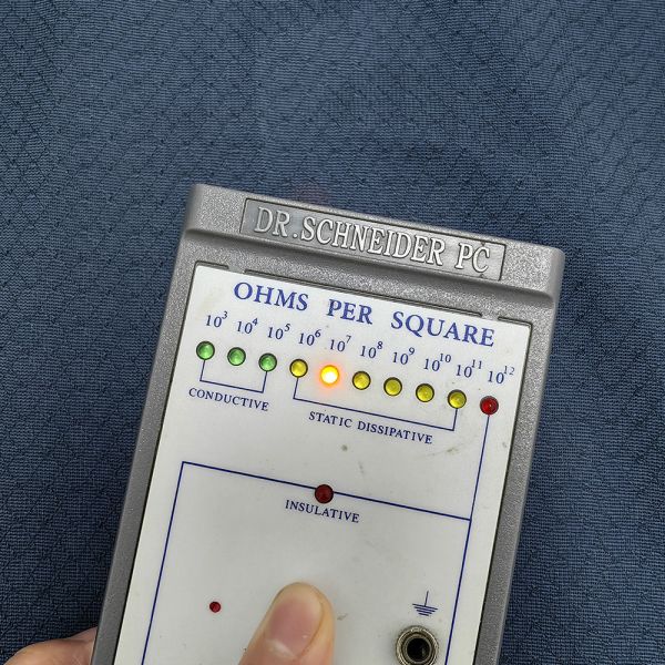 6mm Diamond Navy Blue Knitted Antistatic Fabric for ESD Coat and Polo Shirt