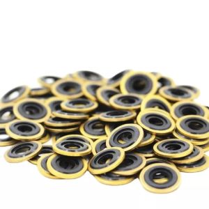 Brass Rubber Pressure Sealing Washers , Green Copper Sealing Washers
