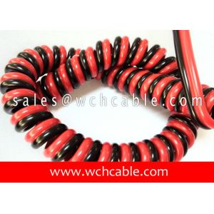 Quality UL20950 Polyurethane PUR Jacketed Retractable Spiral Cable 90C 300V for sale