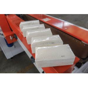 Automatic Transfer V Fold Plastic Bag And Carton Box Drawing Facial Tissue