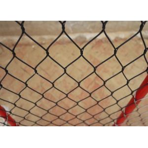 7x7 And 7x19 Knotted Black Oxide Wire Rope Mesh With SGS / CE Certified