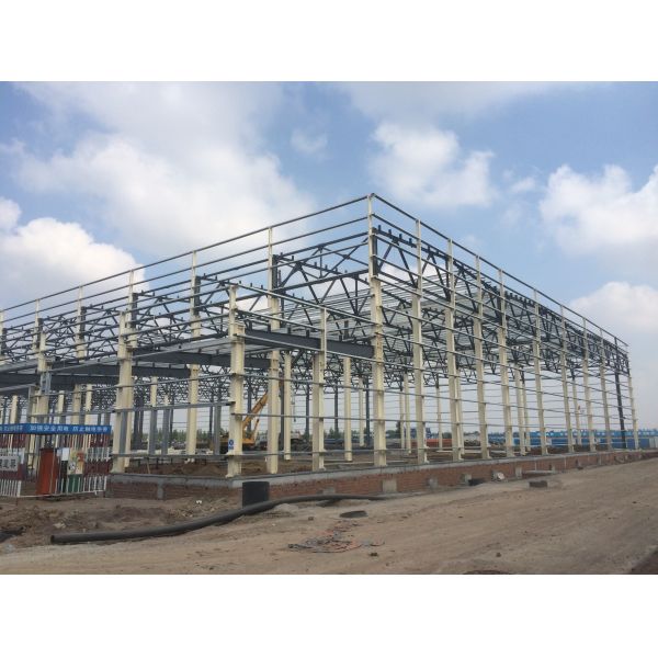 Buy Prefab Steel Structure Warehouse with Sandwich Panel Walls and Roof at wholesale prices