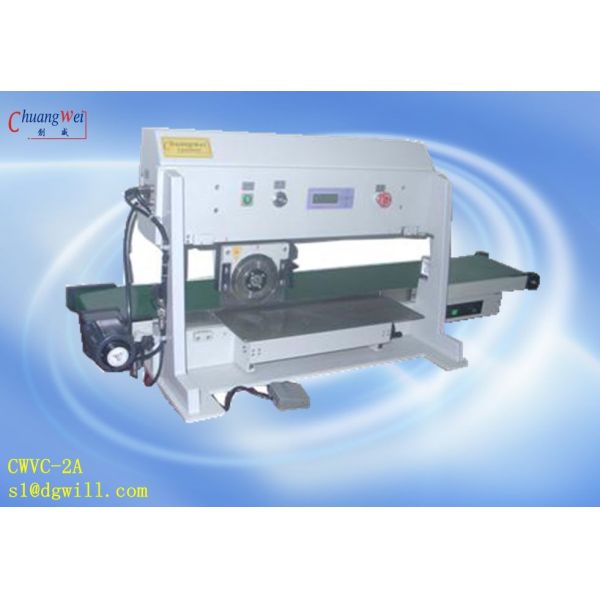 pcb depaneling 2 Blades Fiber Glass 0.6mm FR4 PCB Separation With Convey Belt