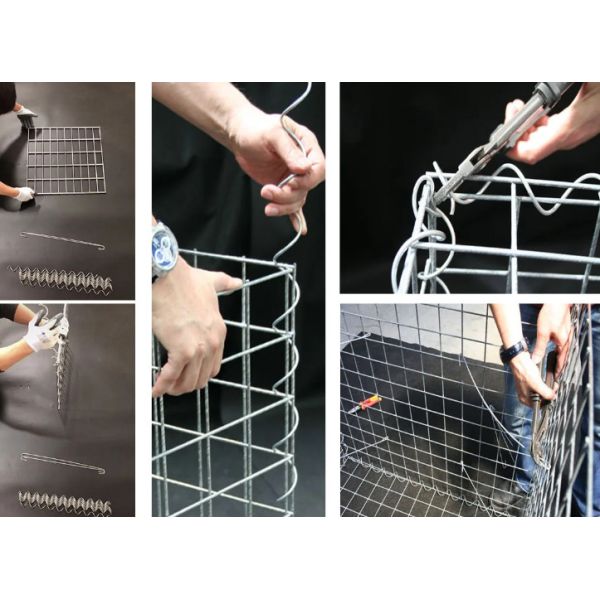 4mm Dia Welded Gabion Wire Mesh Basket Stone Cages Gabions