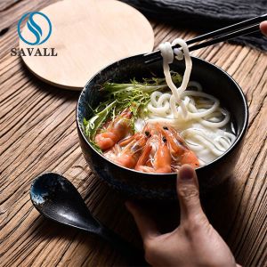 Rustic Porcelain Serving Bowls With Lids 1280C Fired Spray Glaze