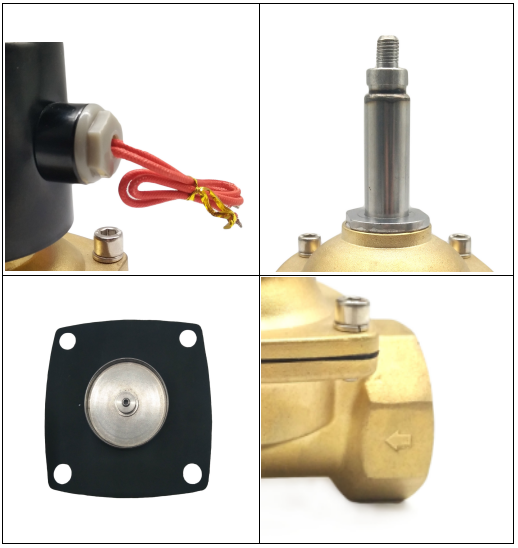 2" 2W500-50 NBR Diaphragm Brass Electric Solenoid Valve AC110V DC24V