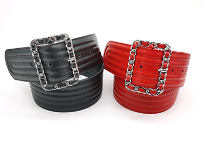 Buy Chain Acrossed Buckle 5.5cm Women's Fashion Leather Belts at wholesale prices
