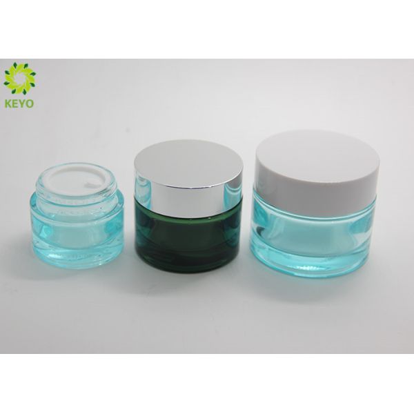 Transparent 15ml 30ml 50ml Glass Cosmetic Cream Jar Custom Painting