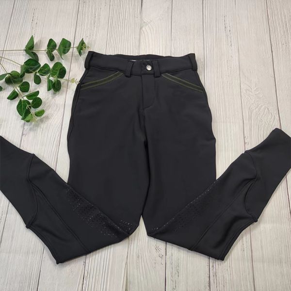 Little Boys Half Silicon Grip Horse Riding Pants Quick Dry Kid'S Equestrian Breeches