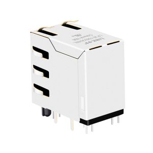 XRJD-S-21-8-8-4 Stacked RJ45 2x1 Without Transformer Networking Connector