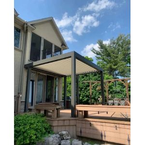 Luxury Pergola Aluminum Louvered Pergola Modern Adjustable Louvered Hardtop