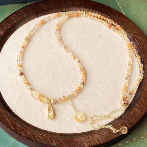 Quality 40cm 16in Crystal Jewelry Wearable Chain Elegant Natural Crystal for sale