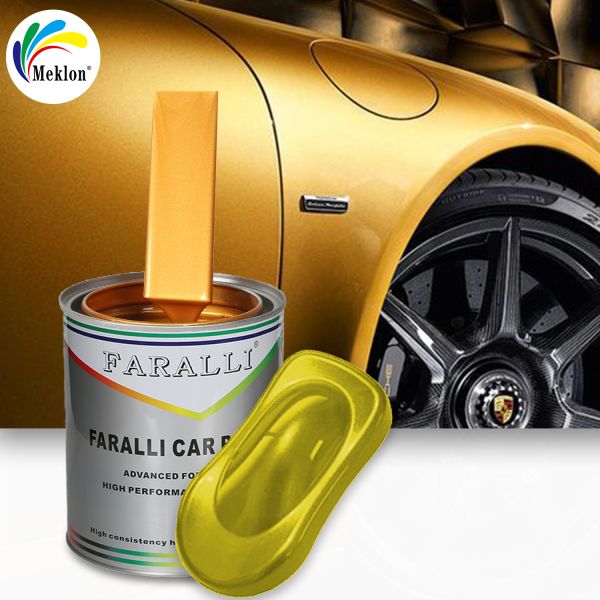 Buy Environmentally Friendly Golden Car Paint With Original Factory Grade Color Matching And Scratch Resistance at wholesale prices
