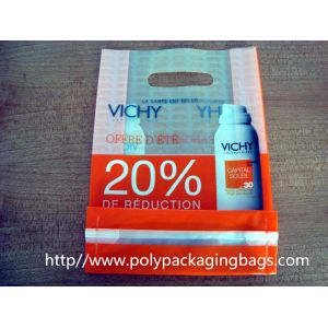 Thicker Frosted HDPE Die Cut Handle Bags Cosmetic Quad Packaging