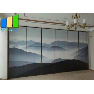 Floor To Ceiling Fabric Printed Office Wall Panel Sound Proof Folding Sliding