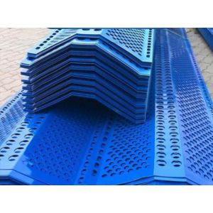 Mesh Construction 1.0mm Windbreak Fence Panels Electrostatic Powder Spraying