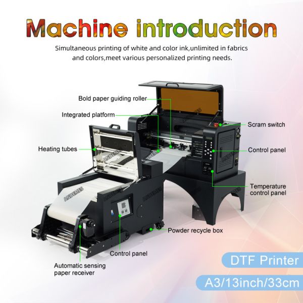 Buy 30cm DTF Printer for T-shirt PET Film Printing OEM Support and Dimensions 107*54*45cm at wholesale prices