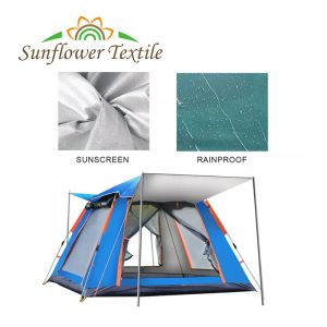 215x215cm 210D Silver Coated Sunscreen Cloth Waterproof Camping Tent Automatic