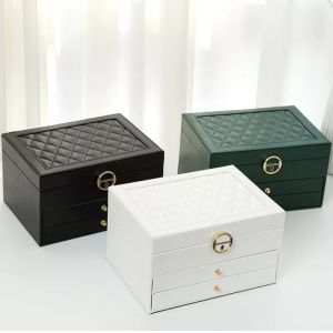 Greaseproof Leather Jewelry Packaging Box Varnishing Recyclable