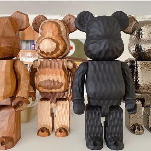 SGS Approved Hand Carved Wood Sculptures Bear Toy Ornament