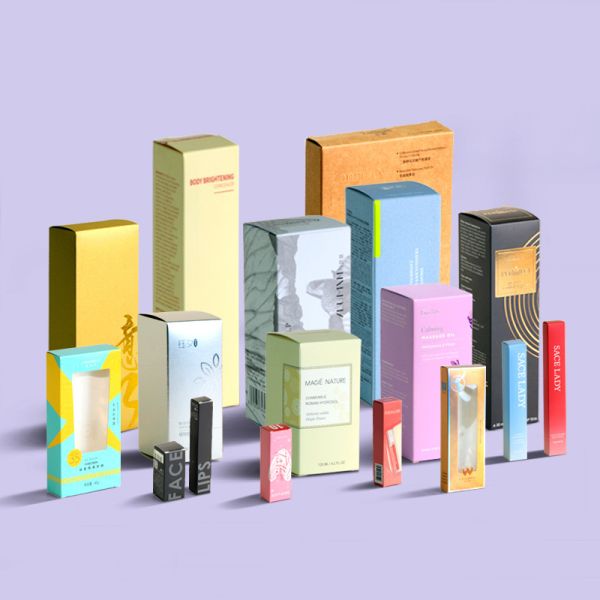 Custom Printed Cosmetic Gift Box with Logo - White Cardboard