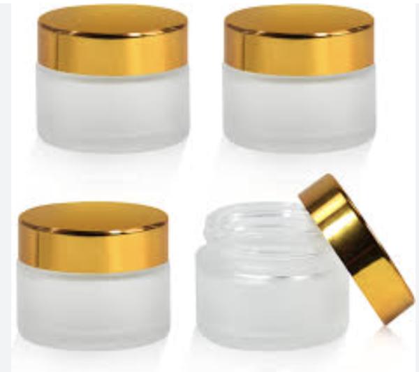 Glass Cosmetic Jars Round in 5g 10g 15g 30g 50g 80g 100g 200g Volume for Travel
